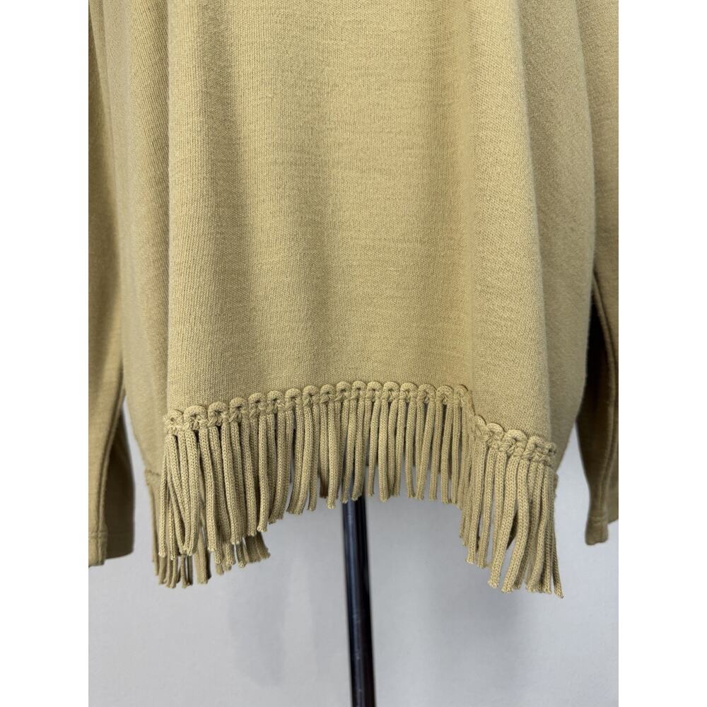 Nina Leonard Women's Sweater Top Sz L Pullover Long Sleeves Fringe Hem - Picture 3 of 16